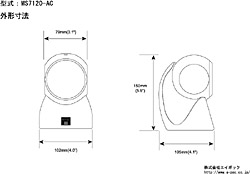 MS7120外形寸法図